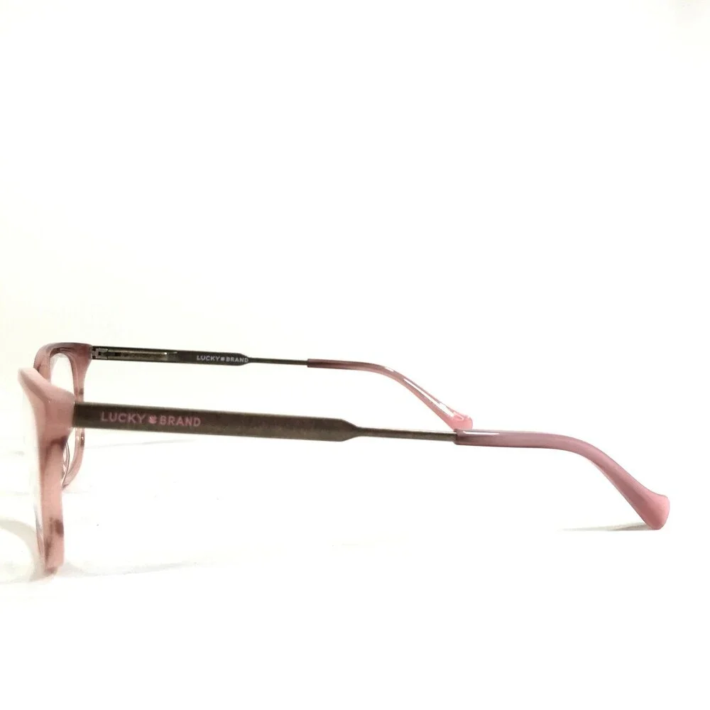 Lucky Brand Eyeglasses Frames D221 PINK HORN Gold Square Full Rim 52-17-140
